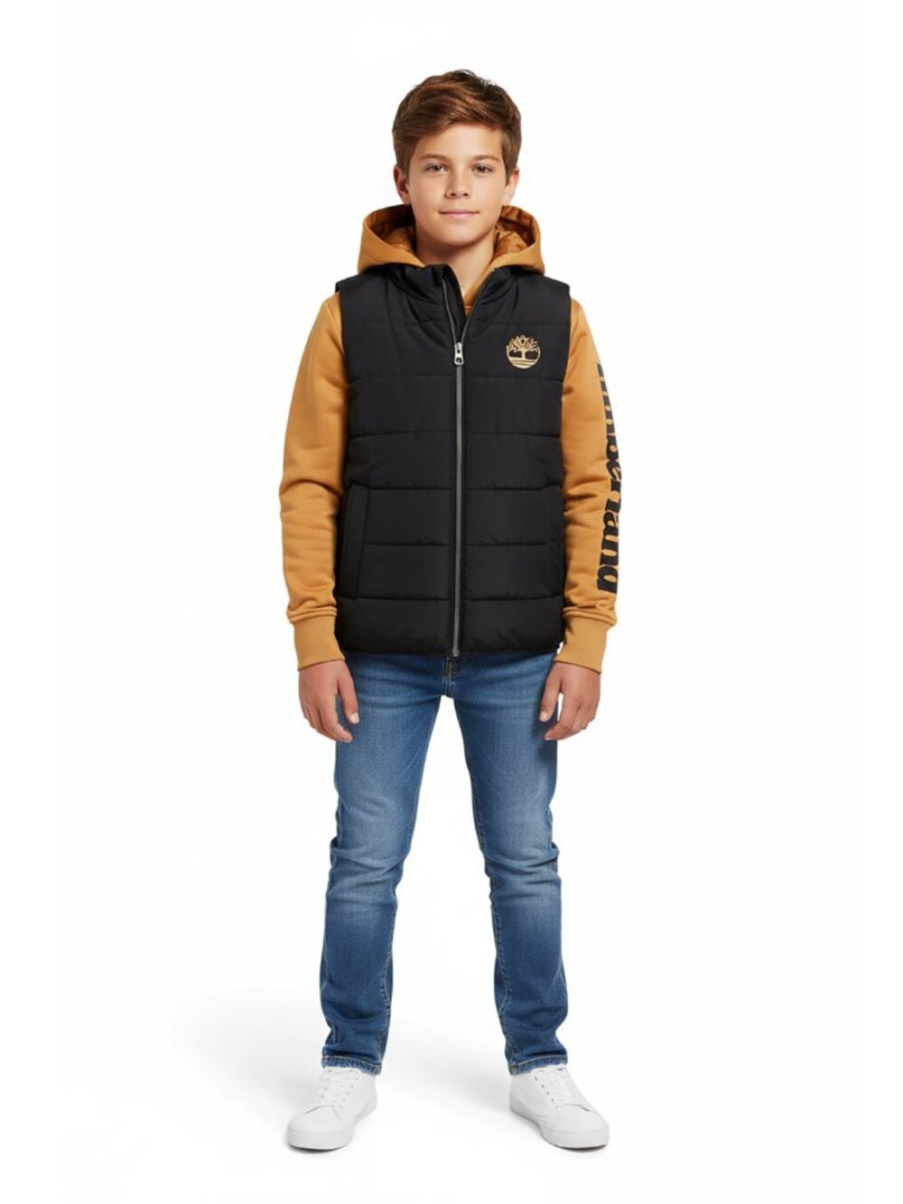 Timberland Boys Jacket Insulated Hoodie Puffer Coat  Size M (10-12)